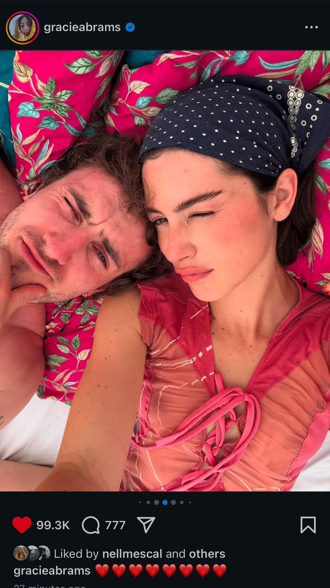 graciemescal's tweet image. GRACIE ABRAMS AND PAUL MESCAL ARE FINALLY INSTAGRAM OFFICIAL COUPLE