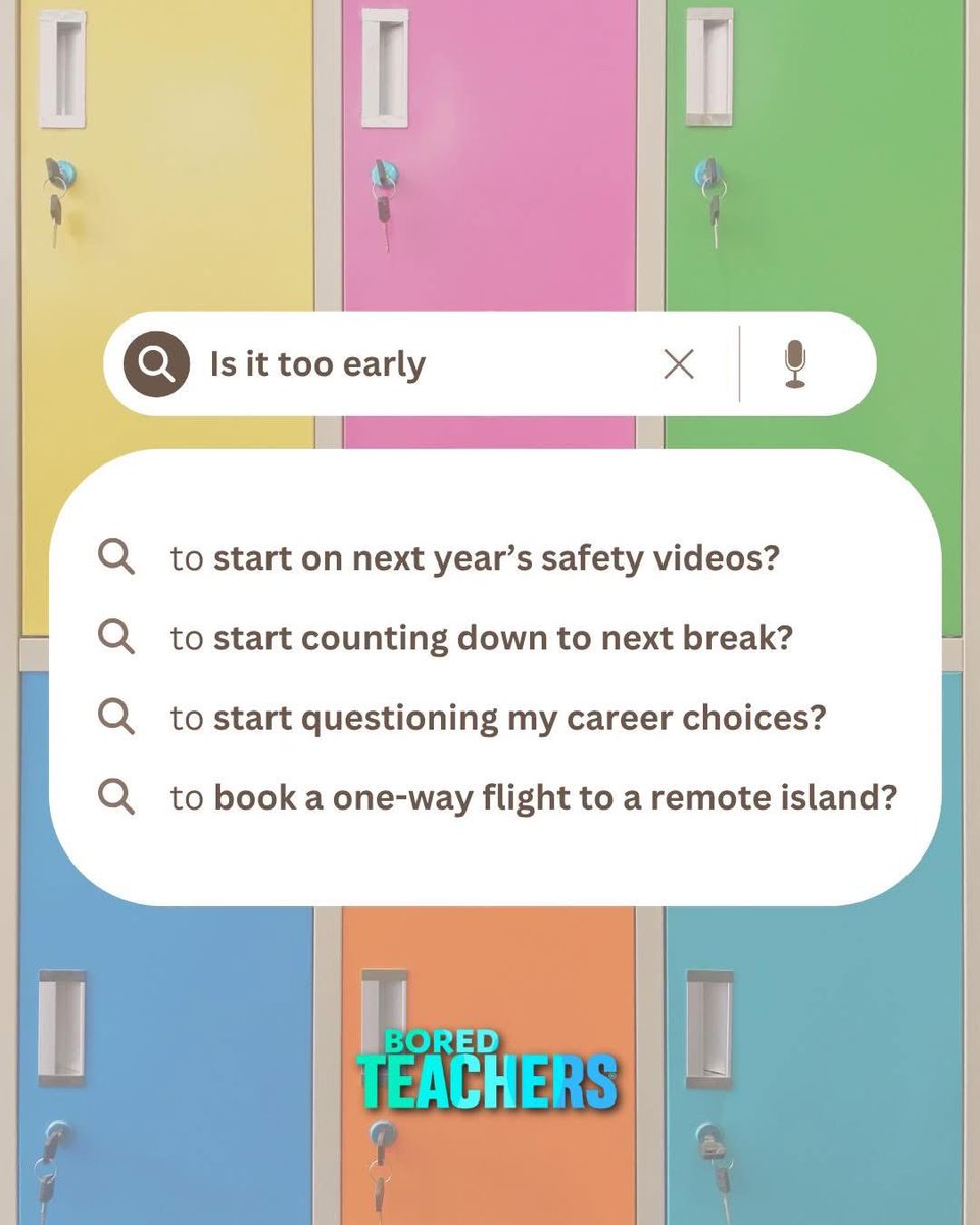 It's never too early for the latter three and always too early for the first one... agreed?