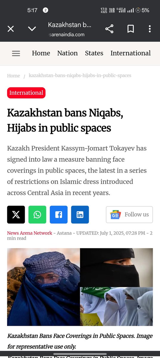 peshwaspeaks001's tweet photo. Kazakhstan with 70% Muslim population bans hijab-niqab;

#hizab #nakab #islam #MuslimWomen #Kazakhstan #Kazakistan #Muslim #MuslimGirls https://t.co/jnX1pdGTvr