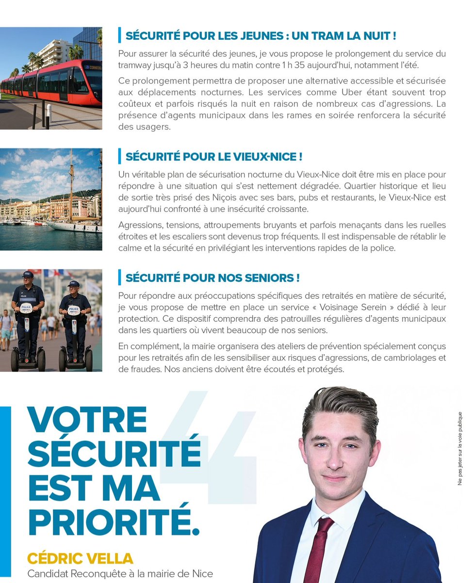 Vella Cedric (@vellacedric_) on Twitter photo Votre sécurité est ma priorité !
Trop de promesses non tenues ! Trop de laxisme ! Trop de renoncements !
Avec <a href="/Reconquete_off/">RECONQUÊTE !</a>, je défends la SEULE droite de convictions.
Nos priorités : sécurité, ordre et qualité de vie pour tous.
En 2026, la droite sera de retour à #Nice ! Votre sécurité est ma priorité !
Trop de promesses non tenues ! Trop de laxisme ! Trop de renoncements !
Avec <a href="/Reconquete_off/">RECONQUÊTE !</a>, je défends la SEULE droite de convictions.
Nos priorités : sécurité, ordre et qualité de vie pour tous.
En 2026, la droite sera de retour à #Nice !