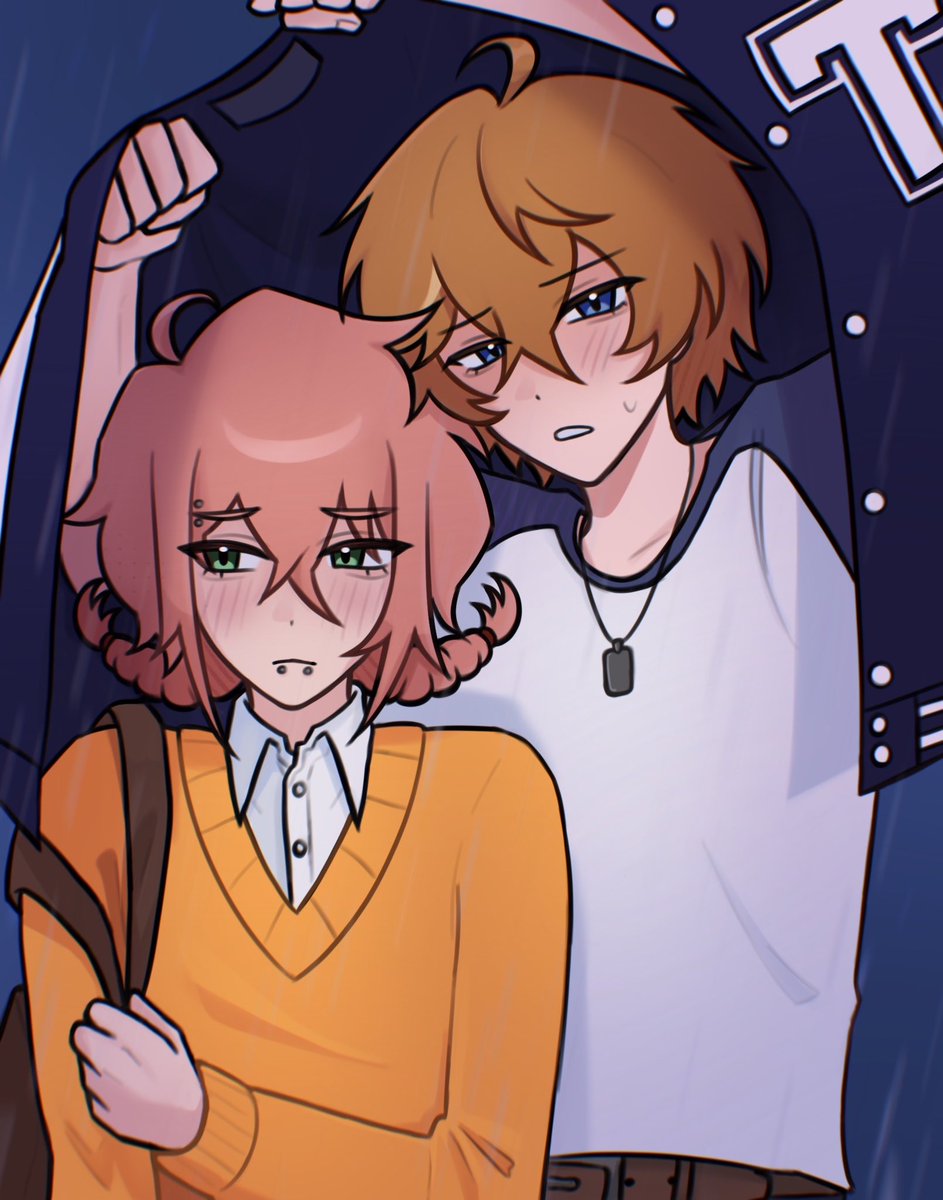 walking through the rain with some guy you’re too shy to talk to is suuuper embarrassing..

「 #tarujax #highschoolau #yumetwt #soulbondtwt 」