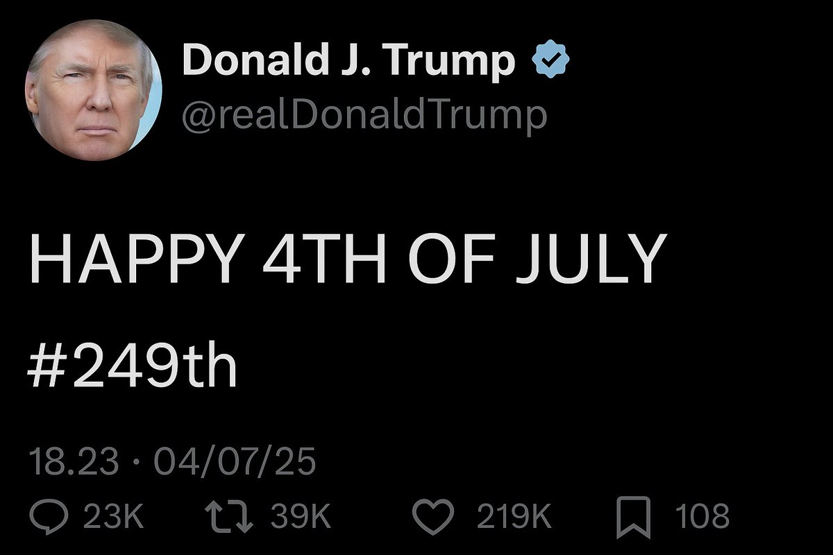 HAPPY 4TH OF JULY
#249th

HDReat5WpynpX2T7dvwWjbvjVH9zNLvCSVQVdxQEpump