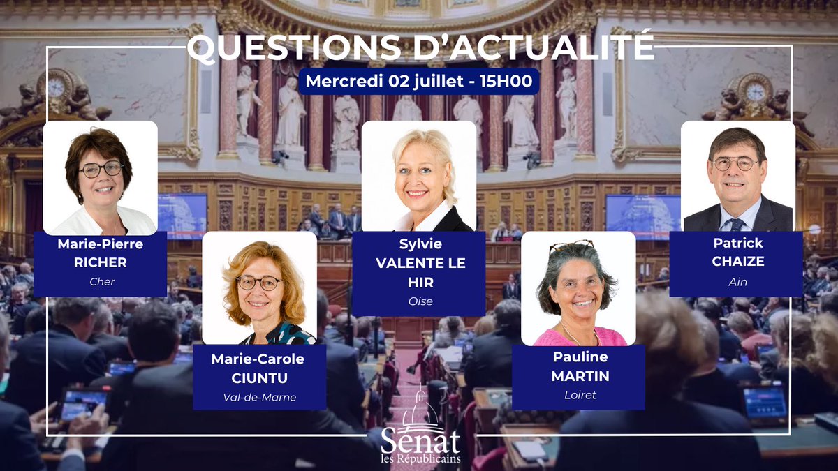 Les Républicains Sénat (@lesrep_senat) on Twitter photo Cet après-midi, retrouvez les questions d’actualité au Gouvernement.
En direct, dès 15H00, sur <a href="/publicsenat/">Public Sénat</a> Cet après-midi, retrouvez les questions d’actualité au Gouvernement.
En direct, dès 15H00, sur <a href="/publicsenat/">Public Sénat</a>
