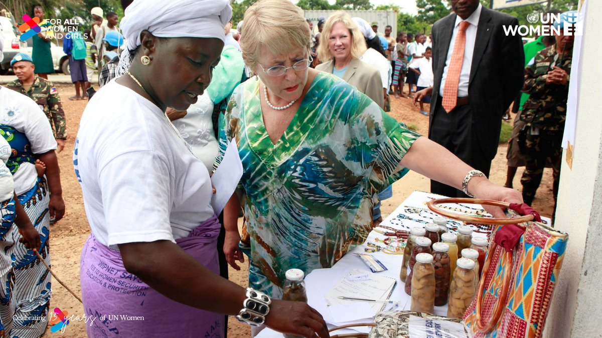 unwomenliberia's tweet photo. 🌈Celebrating 1⃣5⃣Years of Impact in Liberia ✨

In 2011, just months after UN Women was born, ED Michelle Bachelet visited 🇱🇷 to mark 100 years of #IWD—opening a new chapter for women’s empowerment in Liberia💪

#UNWomenAt15 #ForAllWomenAndGirls #Liberia https://t.co/N8KCxJIv7s