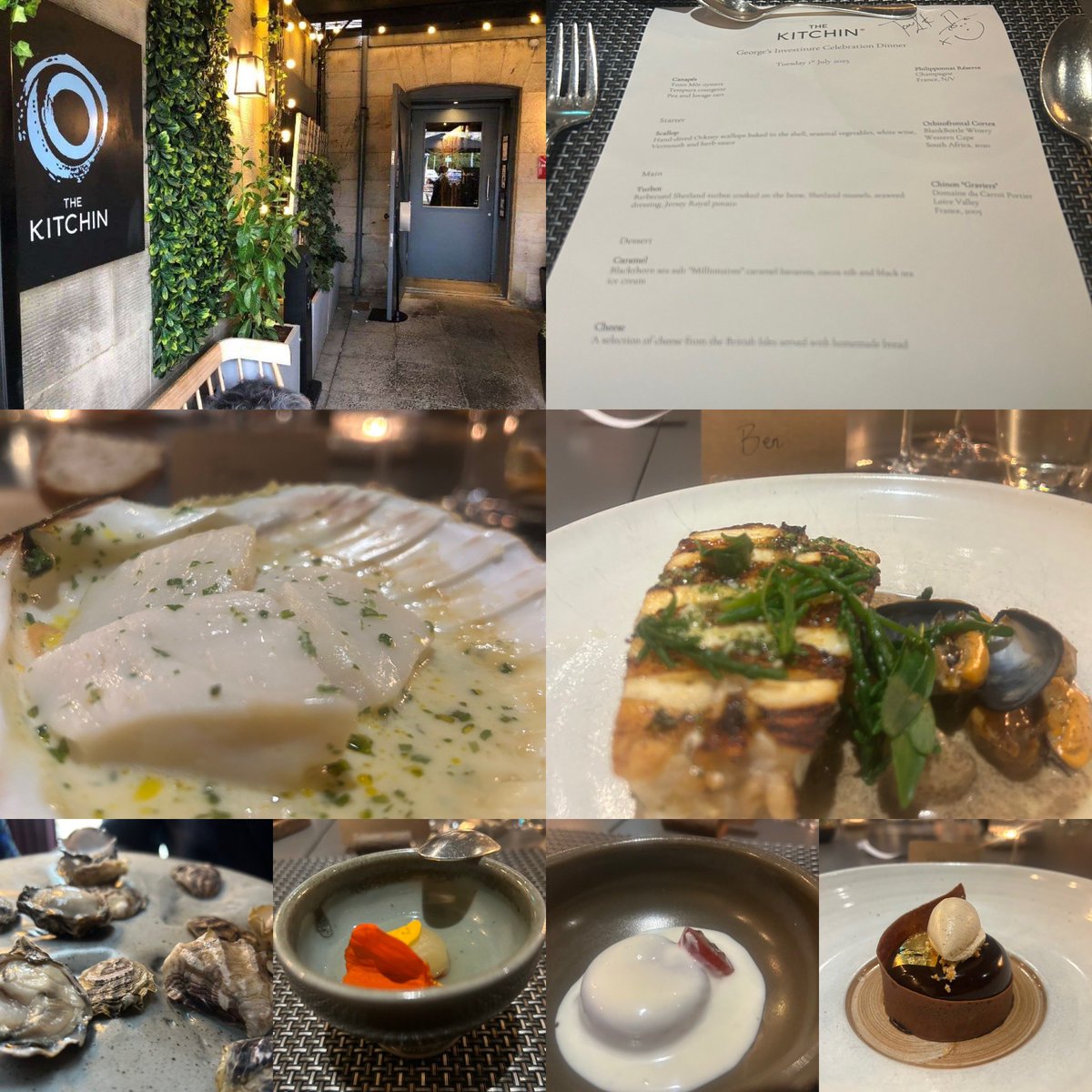 Stunning dishes from Tom Kitchin last night for George McIvor's OBE Investiture Dinner