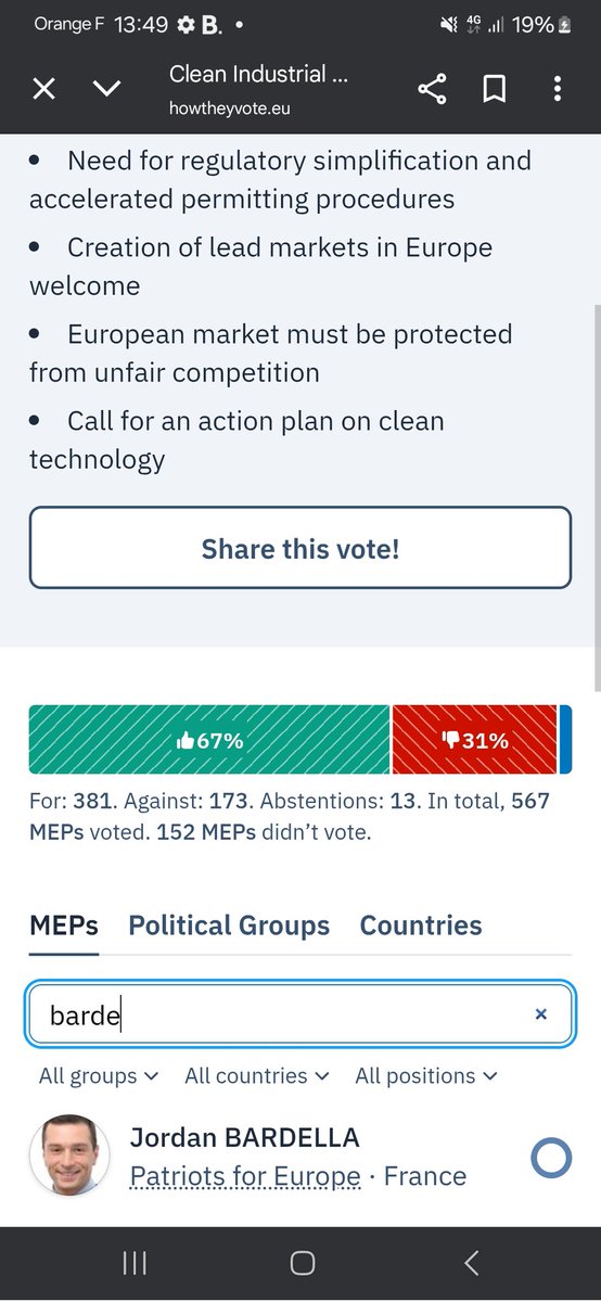 Jordan est-il présent au parlement européen ? tweet media