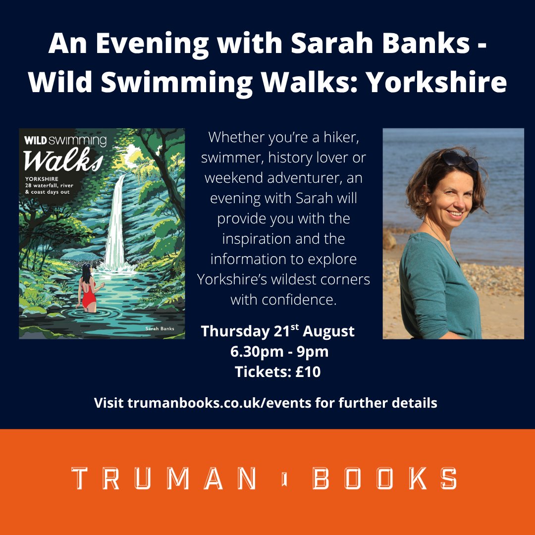TrumanBooks's tweet image. #wildswimming #authorevent #leeds #yorkshire
Whether you’re a hiker, swimmer, history lover or weekend adventurer, an evening with @sarahbanks21 will provide you with the inspiration & the info to explore Yorkshire’s wildest corners with confidence.
trumanbooks.co.uk/events