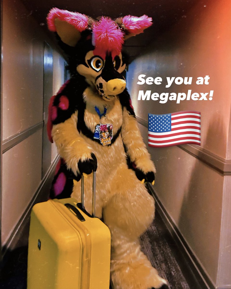 Guys…I AM GOING TO THE USA FOR THE FIRST TIME EVER!! 🇺🇸

Since I joined the fandom at age 11 it was always a dream of mine to one day attend a US fur con, and honestly I can’t believe it’s finally happening!! It doesn’t feel real.

SEE YOU AT MEGAPLEX!!!!!!!