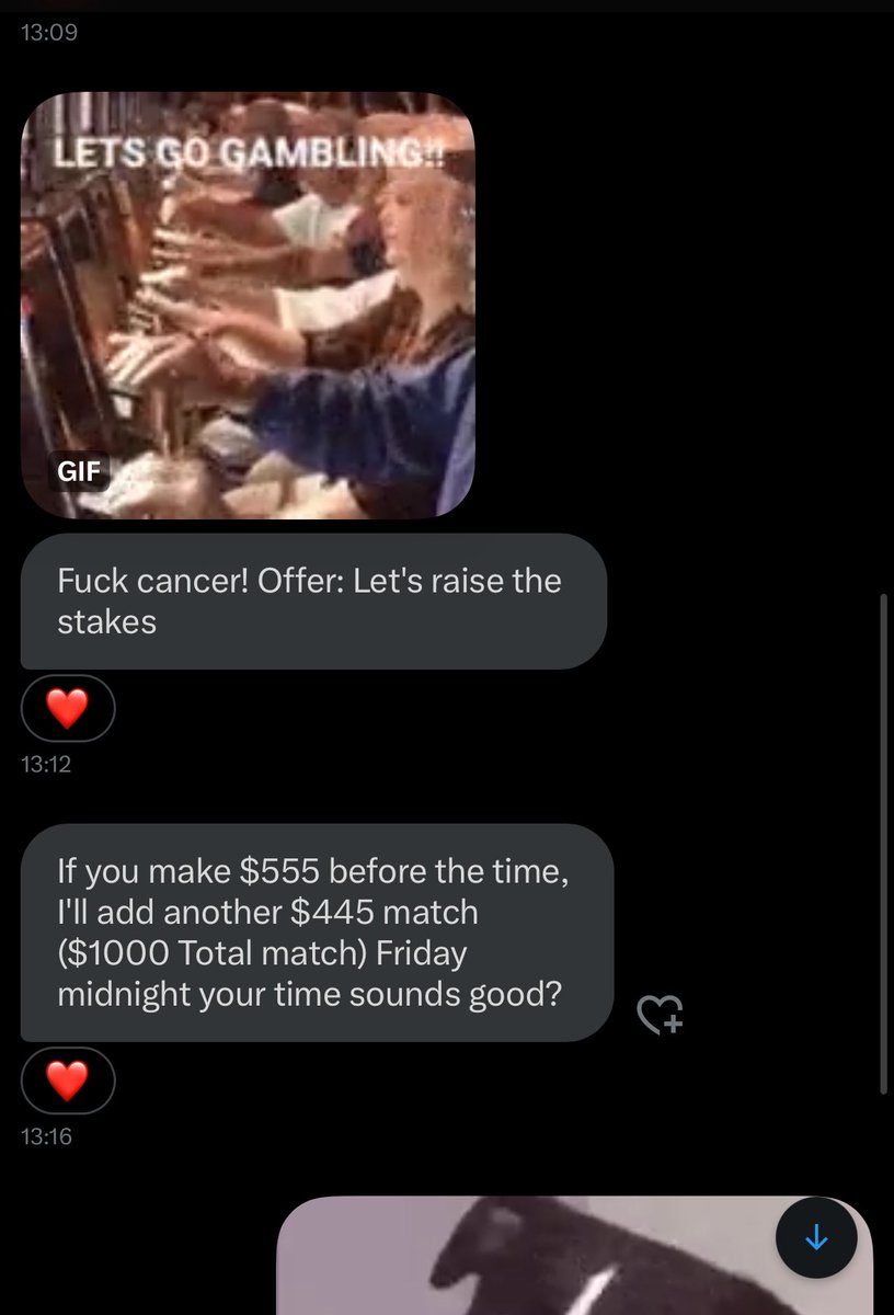 JoaJuan2's tweet image. Someone seems to want some Twitter Vegas! 🎰
Do you see it? 🥹

If I manage to collect a 555$ match ($155 left) he will make another $445 to get for matching! 🥹

Please, push it, RT, boost! 🙏🙏

⏳So to do: 155$ more today, and 445$ before friday midnight 🤯