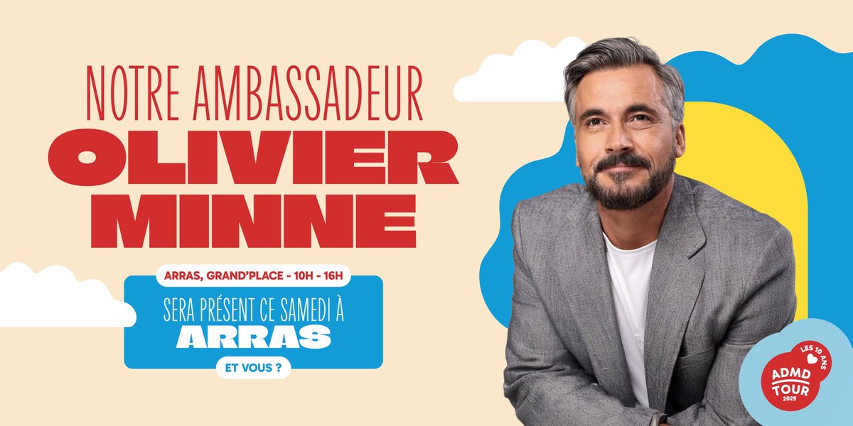 🌟 INVITÉ EXCEPTIONNEL 🌟

Ce samedi 5 juillet à Arras, pour le lancement de notre tournée anniversaire, nous aurons l’immense honneur d’accueillir <a href="/olivierminne/">Olivier MINNE</a>, ambassadeur de l’ADMD Tour ! 🙌

Un grand merci pour son engagement fidèle depuis plusieurs années ❤️