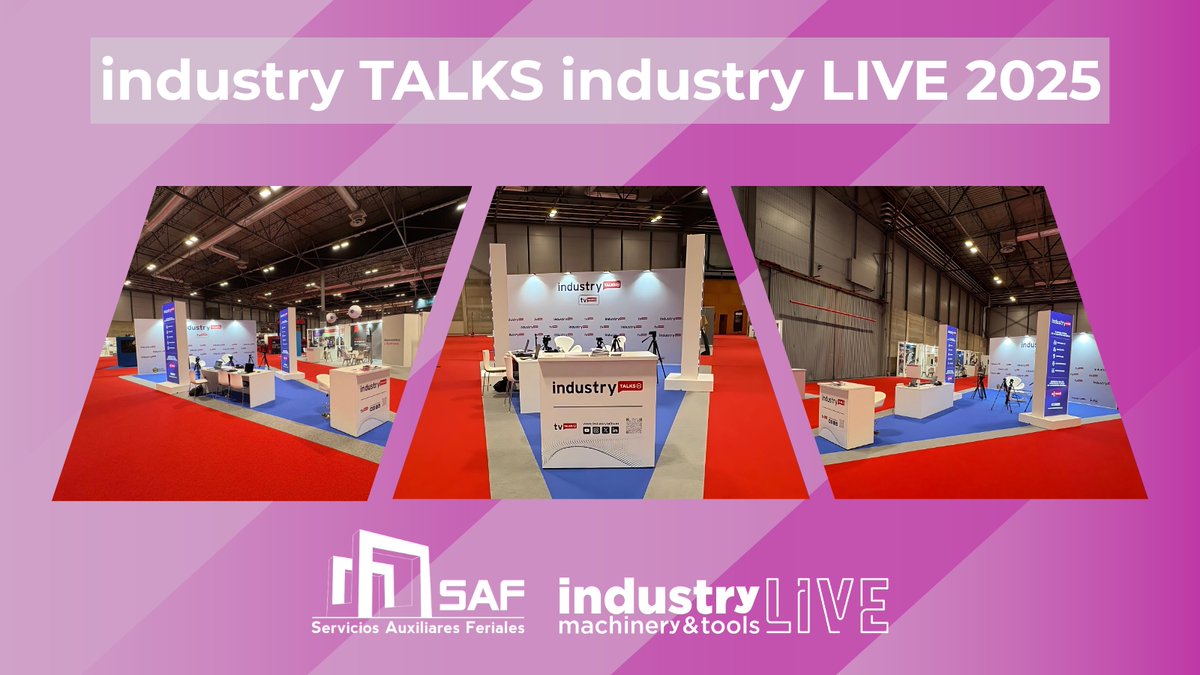 SAFeriales (@saferiales) on Twitter photo 🟣#SAF | 📹🎤 <a href="/IndustryTalksES/">IndustryTalks</a>, medio oficial de <a href="/IndustryLive_/">industryLIVE</a> 2025, confió en nosotros para dar forma a su stand. Desde #ServiciosAuxiliaresFeriales diseñamos un espacio funcional, mediático y representativo de su papel como referente del sector industrial #GoIndustry🚀 🟣#SAF | 📹🎤 <a href="/IndustryTalksES/">IndustryTalks</a>, medio oficial de <a href="/IndustryLive_/">industryLIVE</a> 2025, confió en nosotros para dar forma a su stand. Desde #ServiciosAuxiliaresFeriales diseñamos un espacio funcional, mediático y representativo de su papel como referente del sector industrial #GoIndustry🚀