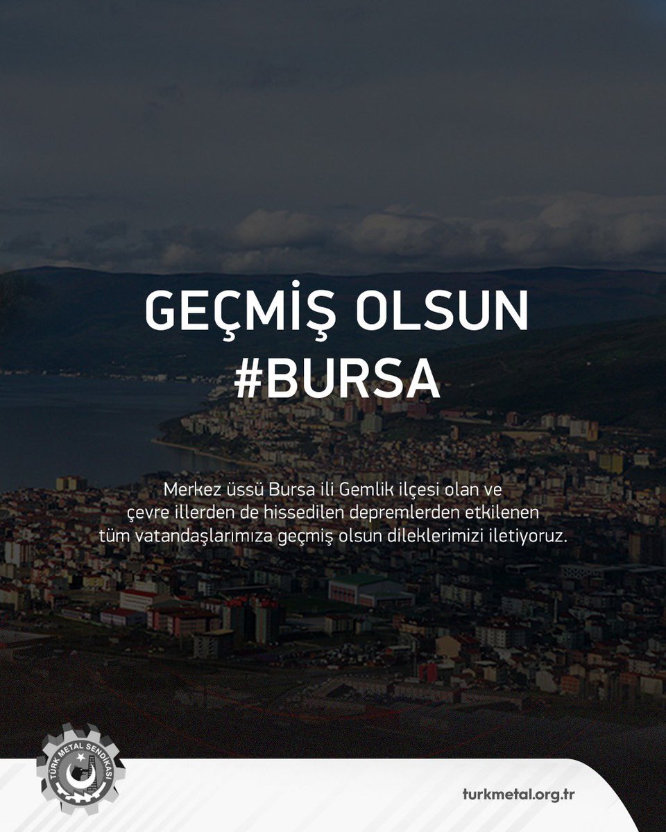 Merkez üssü Bursa ili Gemlik ilçesi olan ve çevre illerden de hissedilen depremlerden etkilenen tüm vatandaşlarımıza geçmiş olsun dileklerimizi iletiyoruz.