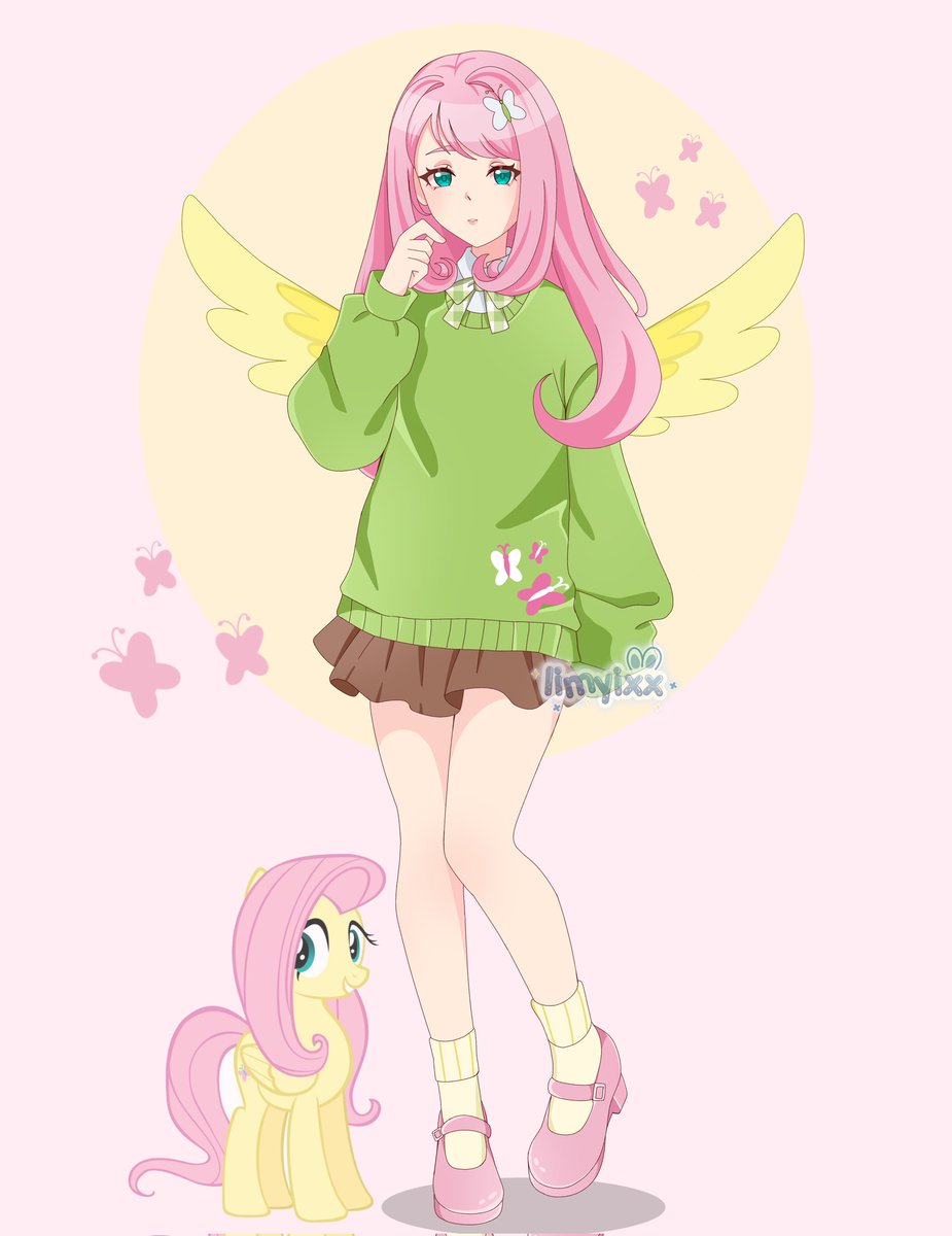 I wanted to draw a humanization of this humble pony #mylittlepony #Fluttershy #pony  #art  #fanart
