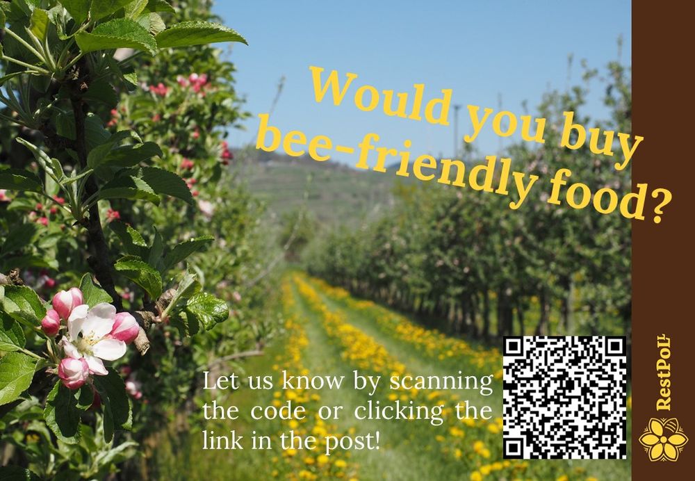🤔Want to help shape a more sustainable food system?

Take the <a href="/RestPoll/">RestPoll</a> project’s 20-minute survey and share your opinion on pollinator-friendly products.

👉 Your voice matters – support the bees and support science!

Available in 7 languages!
agreconlab.limesurvey.net/328536?lang=en