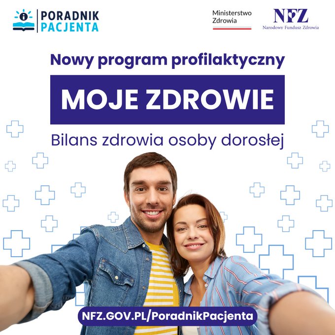 NFZ_Bydgoszcz's tweet photo. 🤔Interesujesz się swoim #zdrowiem? 
Dbasz o formę💪, 
zbilansowane odżywianie🥦, 
unikasz nałogów🚭?

👏Robisz to dla #SIEBIE‼️

Skorzystaj z bezpłatnego 🆕programu #MojeZdrowie👉upewnij się, że wszystko jest🆗

#Profilaktyka🟰podstawa #zdrowia
#BadaMYsię

@MZ_GOV_PL @NFZ_GOV_PL https://t.co/G3sTsVC3dW