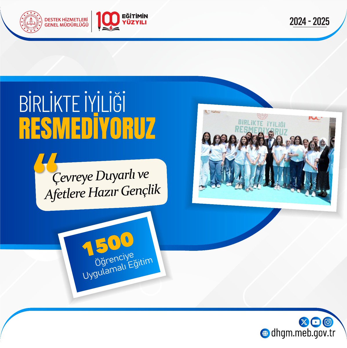 T.C. MEB Destek Hizmetleri Genel Müdürlüğü (@meb_dhgm) on Twitter photo Çevre, afet ve ilk yardım konularında gençlerimizin gönüllülük faaliyetlerine katılımını teşvik etmek amacıyla 81 ilimizde “BİR” projesini hayata geçirerek uygulamalı eğitimler verdik.
<a href="/tcmeb/">Millî Eğitim Bakanlığı</a> <a href="/Yusuf__Tekin/">Yusuf Tekin</a> <a href="/omurfatih/">Ömür Fatih Karakullukçu</a> Çevre, afet ve ilk yardım konularında gençlerimizin gönüllülük faaliyetlerine katılımını teşvik etmek amacıyla 81 ilimizde “BİR” projesini hayata geçirerek uygulamalı eğitimler verdik.
<a href="/tcmeb/">Millî Eğitim Bakanlığı</a> <a href="/Yusuf__Tekin/">Yusuf Tekin</a> <a href="/omurfatih/">Ömür Fatih Karakullukçu</a>