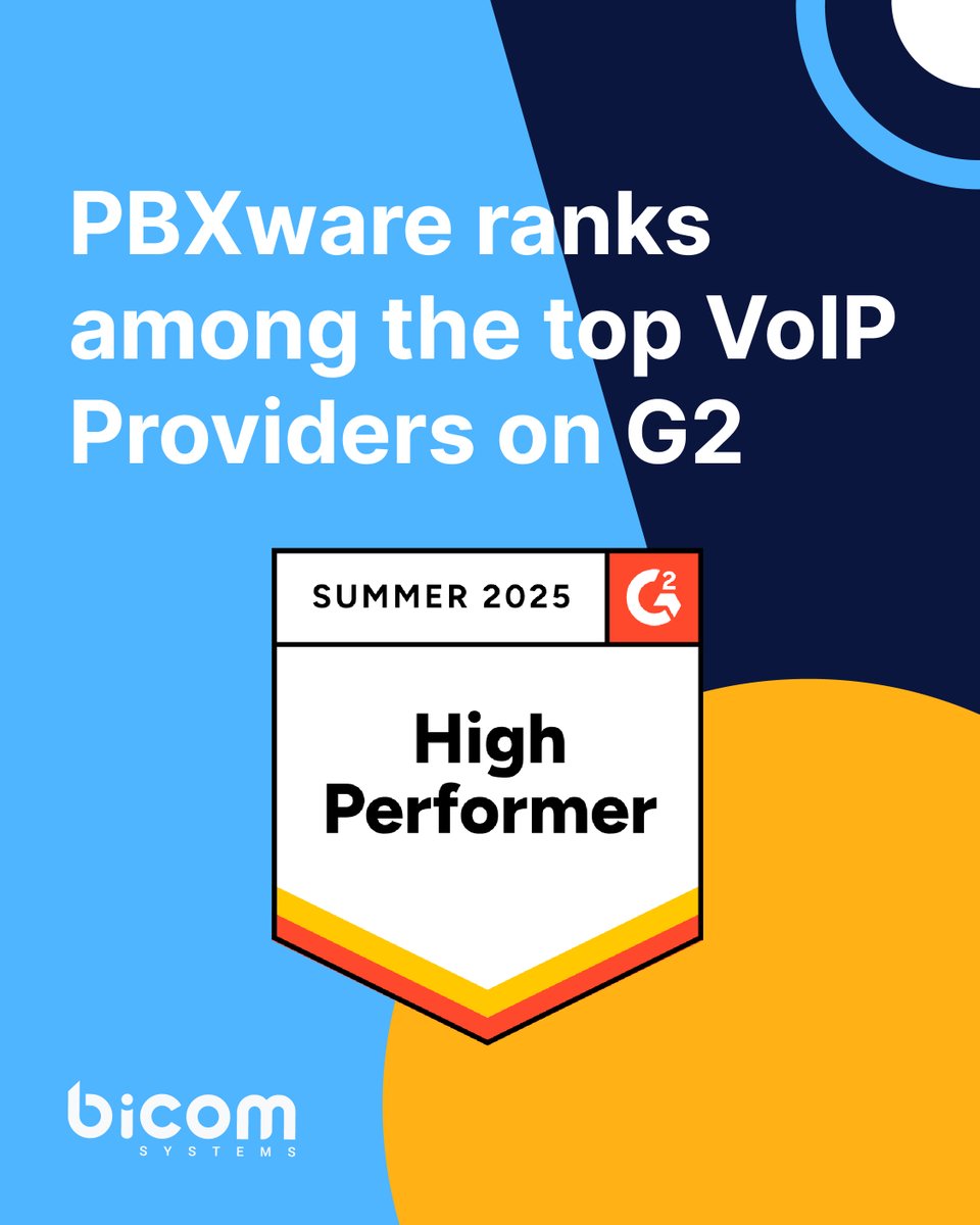 🚨 PBXware is officially a High Performer on G2’s Summer 2025 Reports in the VoIP Providers category!
Not bad for a newcomer 👀 Big thanks to everyone who shared reviews.

Tried PBXware? Drop us a review on G2!
🔗g2.com/products/pbxwa…
