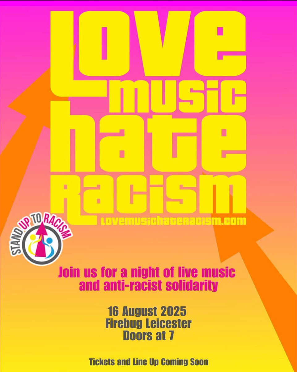 ❤️ #Leicester 
❤️Music 
hate Racism ….
Save the Date 👇👇👇👇