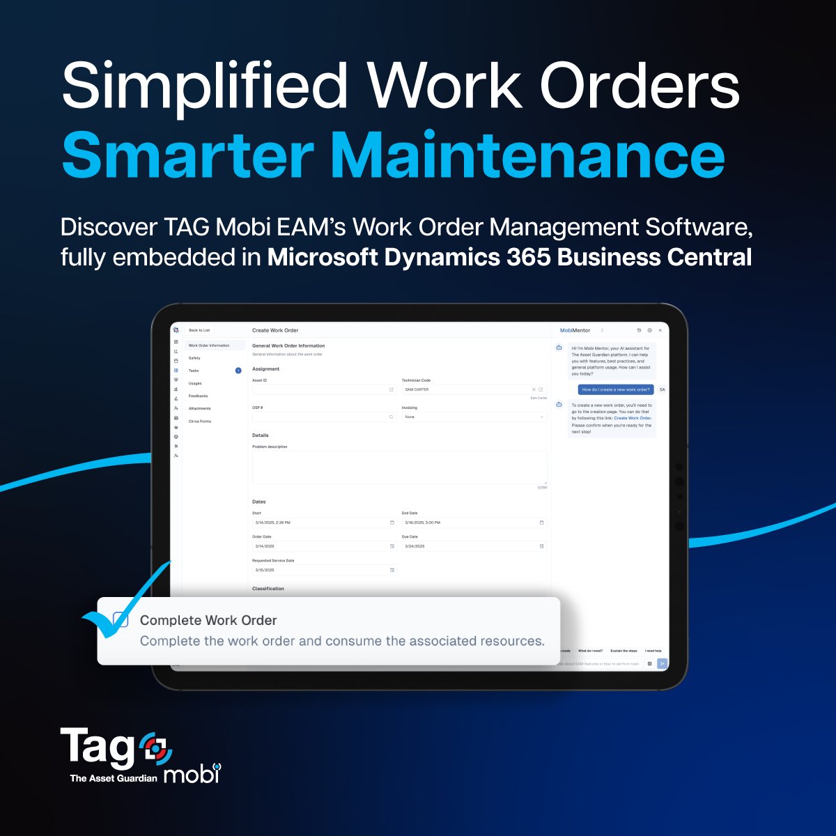 Smarter maintenance starts with simplified work order management. 

With TAG Mobi EAM:
 ✅ Eliminate paperwork
 ✅ Improve accountability
 ✅ Track preventive maintenance
 ✅ Gain asset visibility

Learn how: vist.ly/3n8c9uc 

#Verosoft #TAGMobi #EAM #WorkOrderManagement