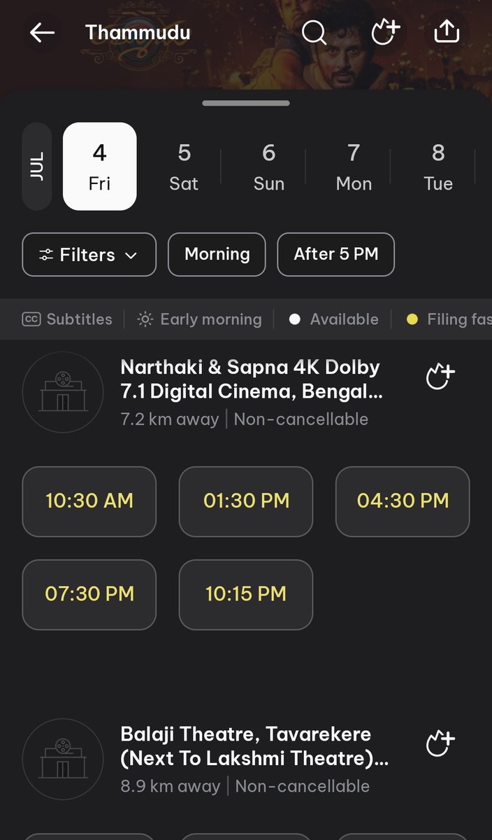 #Thammudu Bangalore bookings opened in BMS &amp; District 🎯🔥🔥

<a href="/actor_nithiin/">nithiin</a> #Nithiin