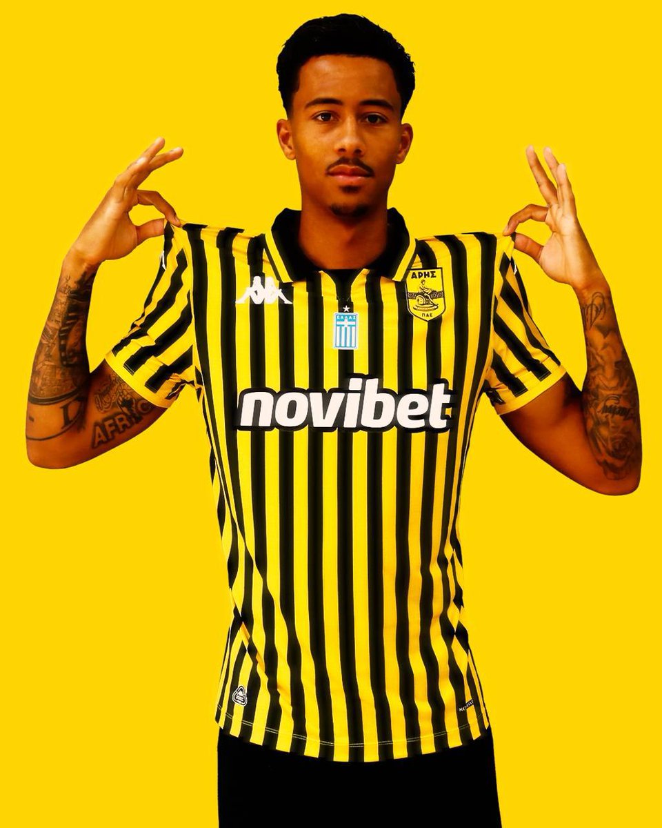 ARIS__FC's tweet photo. Δεν είναι μόνο μια φανέλα. Είναι ένα σύμβολο της μεγάλης ιστορίας της ομάδας.

Κιτρινόμαυρες ρίγες ενωμένες με περηφάνεια στην νέα εντός έδρας εμφάνιση του ΑΡΗ 2025-'26.

Είναι διαθέσιμη στο φυσικό κατάστημα 🙌

🟡⚫⚽

👉 https://t.co/givXCRqwKw https://t.co/rH2YenDbnn
