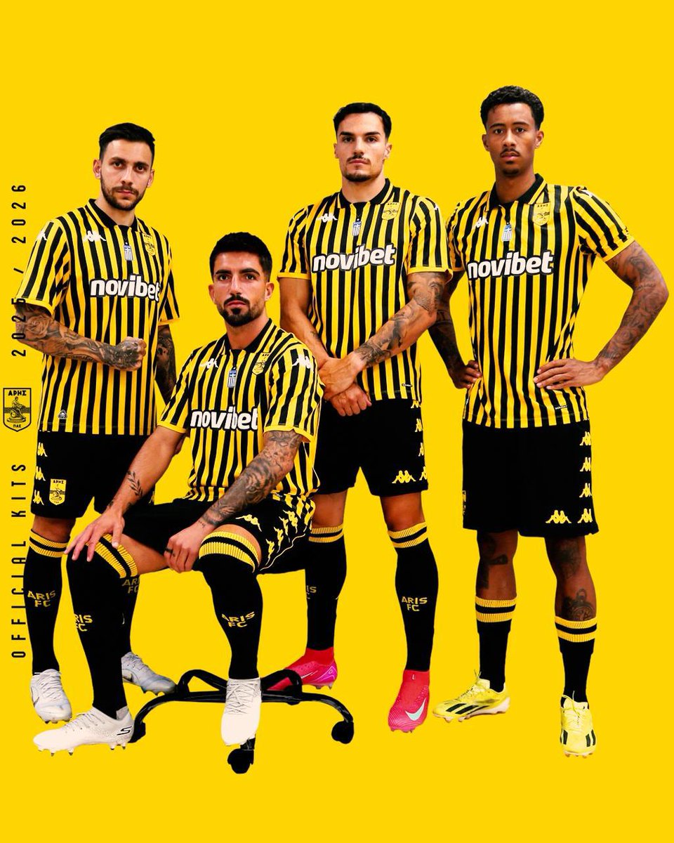ARIS__FC's tweet photo. Δεν είναι μόνο μια φανέλα. Είναι ένα σύμβολο της μεγάλης ιστορίας της ομάδας.

Κιτρινόμαυρες ρίγες ενωμένες με περηφάνεια στην νέα εντός έδρας εμφάνιση του ΑΡΗ 2025-'26.

Είναι διαθέσιμη στο φυσικό κατάστημα 🙌

🟡⚫⚽

👉 https://t.co/givXCRqwKw https://t.co/rH2YenDbnn