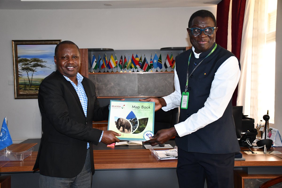 We were honoured to host Prof. Cheikh Mbow,  the Director General - Centre de Suivi Écologique (CSE-Senegal), for a courtesy visit to our Director General Dr Nkurunziza. Discussions focused on strengthening collaboration ahead of the upcoming #AfriGEO Symposium and advancing the
