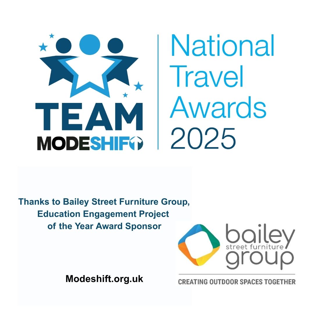 🏆 Who will you nominate?
Nominations are now open for the Team Modeshift National Travel Awards 2025!

Thank you to @Bailey_SFG, our Education Engagement Project of the Year Sponsor. 

📅 Nominate by 18 July
📥 Complete the nomination form here:
➡️🔗 ow.ly/QBOs50Wc86g