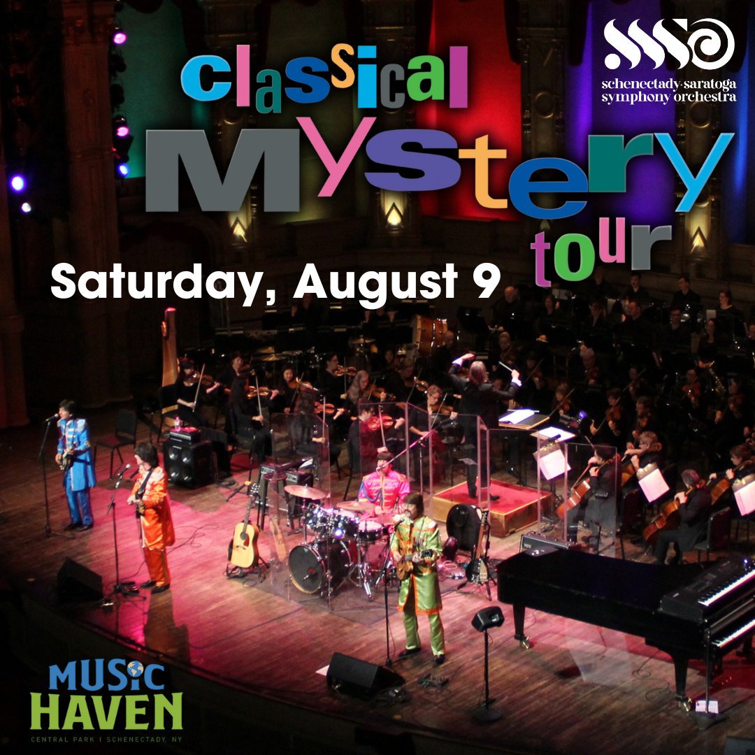 Did you love the Classical Mystery Tour with SSSO concert back in February? Well, experience the songs you love again at this year's Music Haven Concert Series! Mark your calendars for Aug. 9 when the premier Beatles tribute joins the SSSO for the Fab Four's most iconic songs.
