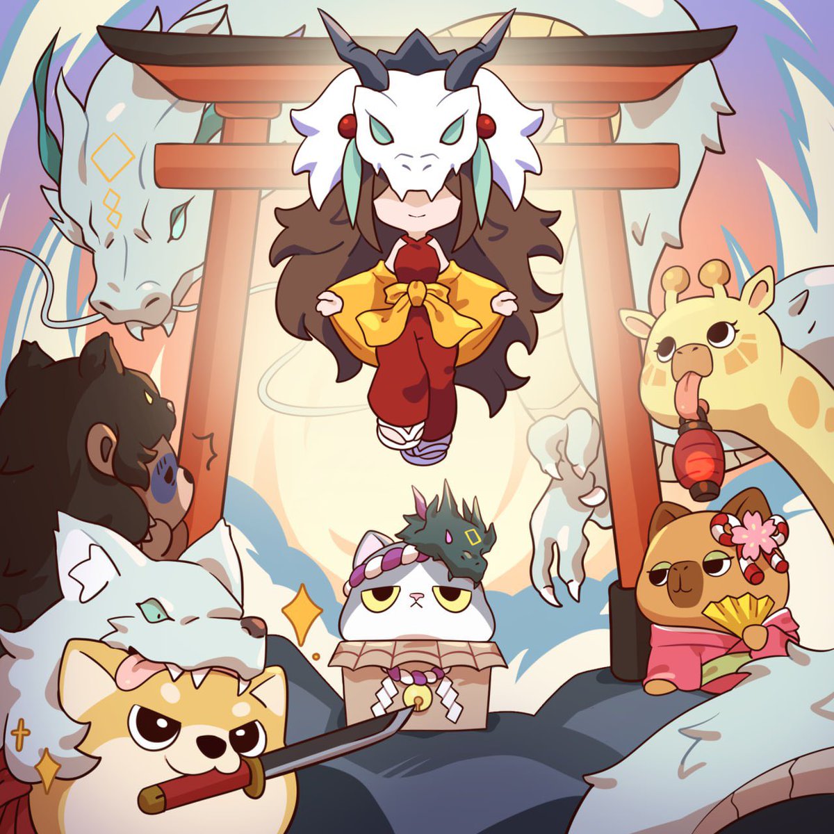 We’re proud to join hands with <a href="/tamatamaxyz_/">Tama Tama</a> as Hikari and Shiro join their growing world 🐉

The Tama Tama mint goes live tomorrow and we’re excited to see another strong step for NFTs on <a href="/Aptos/">Aptos</a> 

Partnerships like these remind us what makes this ecosystem special: creativity,