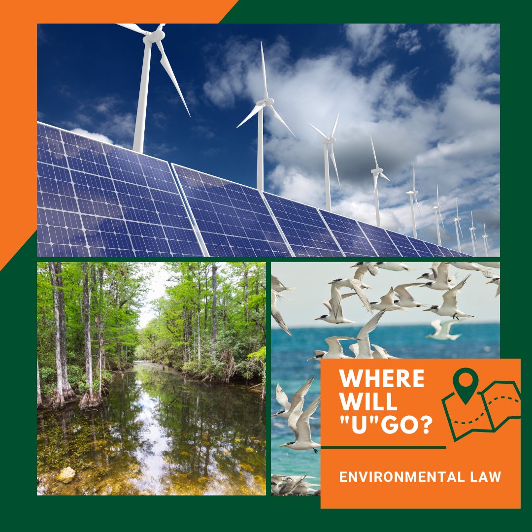 Where will U go? This week, we look at environmental law. As an environmental lawyer, you can work on legislating for ecological protections to representing cases relating to the challenges between land development, water use, and conservation. More: ow.ly/1Jnl50WiNuA