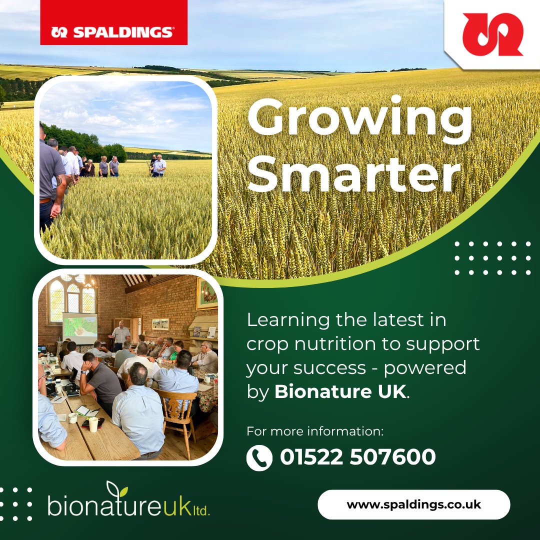 Spaldings's tweet image. Field Day with a Purpose 🌾
Our sales team had a fantastic day at Lamyman Worlaby Farms, exploring Bionature UK&apos;s cutting-edge crop nutrition. 🚜🌾
Big thanks to the @BionatureAgri team for the warm welcome and insights!
📞 Learn more: 01522 507600
#Ag #CropNutrition #BionatureUK