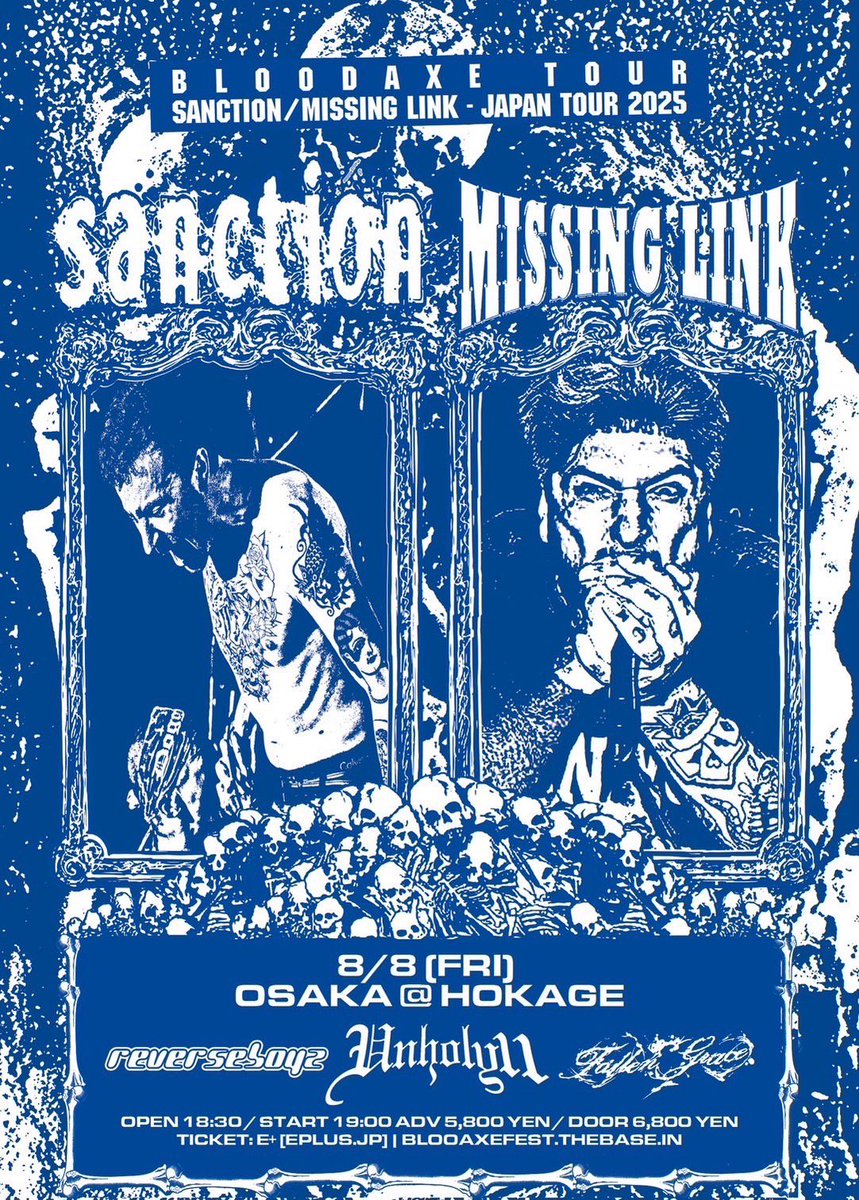 👮‍♀️NEW SHOW ADDED👮‍♀️

8/8（金）SANCTION / MISSING LINK JAPAN TOUR 大阪編🕺🕺

westsideunityで迎え撃ちます🔫
全員集合🤘
#westsideunity