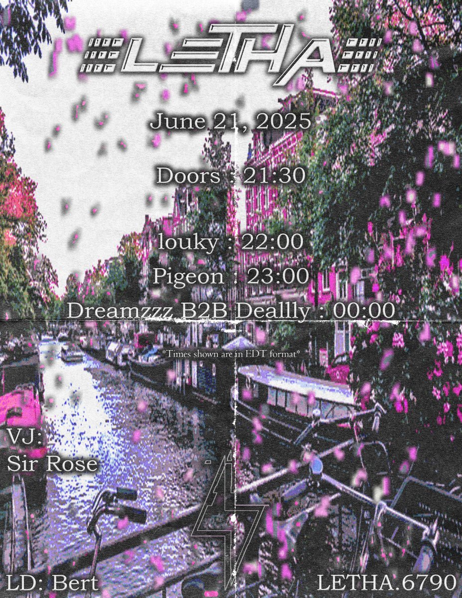 LethaVRClub's tweet image. / - / - / LETHA VOL. 29 \ - \ - \

07/05/25

21:30 Doors

22:00 @/louky 
23:00 @the1_pigeon  
00:00 @__Dreamzzz B2B @/Deallly 

VJ:
@SirRoseVR 

LD: @bert60hz 

*Times shown are EDT*

Group+
LETHA.6790