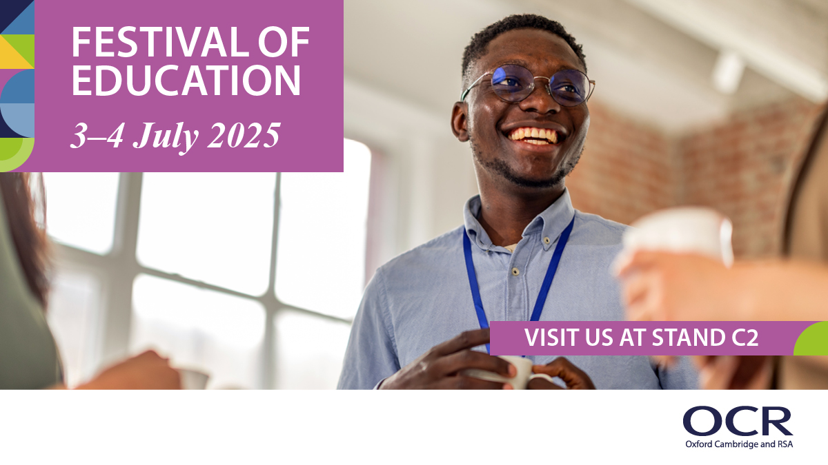 📢 OCR CEO Jill Duffy will present at the #FestivalofEducation tomorrow.

📅 3 July 🕥 10:30 - 11:15
“Getting reform right: what comes first?”
Jill will chair a panel to discuss priorities and prospects for the Curriculum and Assessment Review.

👉 ow.ly/h83Y50WhnJL