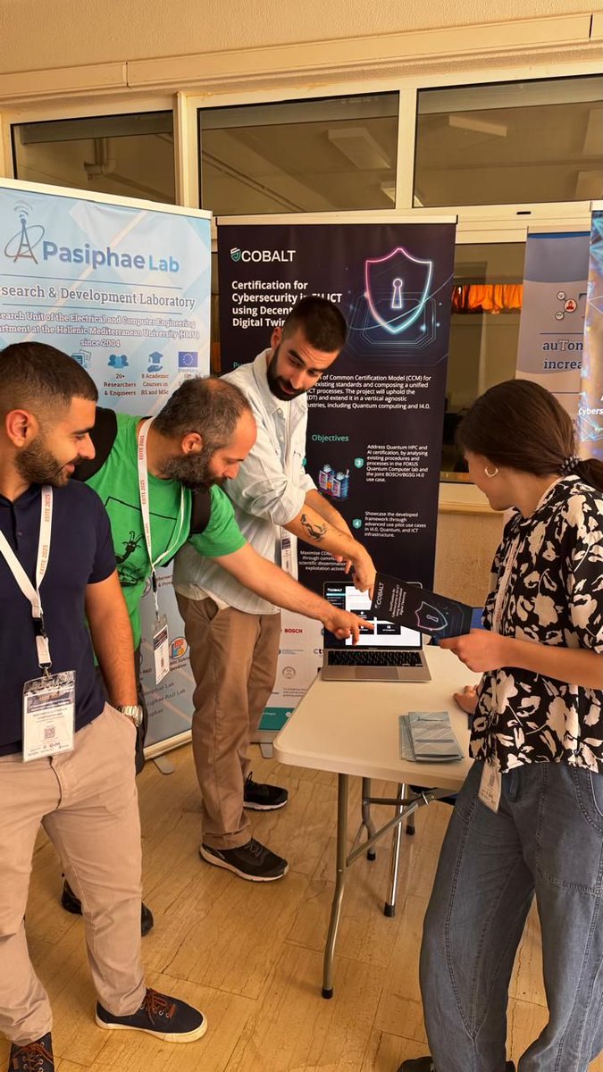 CobaltEUProject's tweet image. The COBALT Project participated in the 6th International Conference in Engineering and Information Technology (EEITE 2025), held in Chania, Crete.

🔗 Read more: horizon-cobalt.eu/cobalt-at-eeit…

#COBALTproject #Cybersecurity #EEITE2025 #HorizonEurope #DigitalTwins #AI #IoT #Quantum