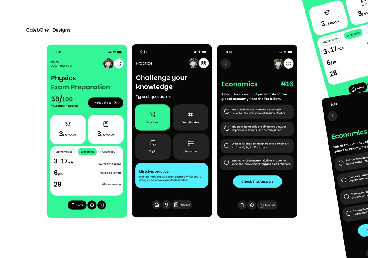 OkanlawonCaleb's tweet image. Good design isn’t just pretty screens it solves real problems. Like helping students manage studies, take tests, and track grades without stress. That’s what I aimed for with this education app — simple, clear, and student-focused. 
#DesignThinking #StudentApp #UIUX #365Movement