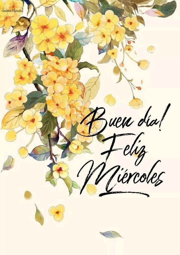 "Feliz miércoles: que hoy florezca la calma, la alegría y todo aquello que ilumina tu alma."