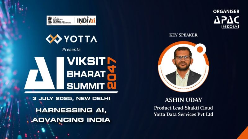 𝘞𝘦 𝘸𝘦𝘭𝘤𝘰𝘮𝘦 Ashin Uday, Product Lead-Shakti Cloud, Yotta Data Services Pvt. Ltd as 𝗞𝗲𝘆 𝗦𝗽𝗲𝗮𝗸𝗲𝗿 at the 𝗔𝗜 𝗳𝗼𝗿 𝗩𝗶𝗸𝘀𝗶𝘁 𝗕𝗵𝗮𝗿𝗮𝘁@𝟮𝟬𝟰𝟳 𝗦𝘂𝗺𝗺𝗶𝘁, taking place on 𝟯𝗿𝗱 𝗝𝘂𝗹𝘆 𝟮𝟬𝟮𝟱 in New Delhi. 

𝗥𝗲𝗴𝗶𝘀𝘁𝗲𝗿: apacnewsnetwork.com/ai-for-viksit-…