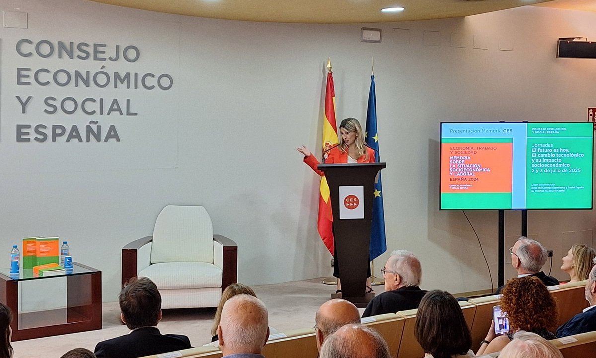 ▶️ Inauguradas las Jornadas EL FUTURO ES HOY. EL CAMBIO TECNOLÓGICO Y SU IMPACTO SOCIOECONÓMICO en las que se presenta la Memoria anual sobre la situación socioeconómica y laboral en España, organizadas por el CES en Madrid

ces.es/actividad-inst…