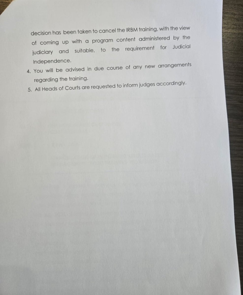 The Zimbabwean government has cancelled the upcoming judges’ political indoctrination which was meant to be run by the ruling party’s school of ideology and the secret service, CIO.

This comes after a massive public outcry opposing the political brainwashing sessions being