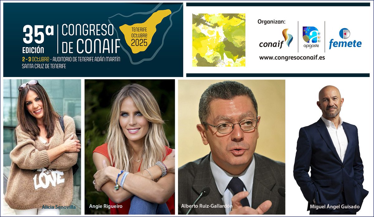 La  35ª edición del Congreso de CONAIF reunirá en Tenerife a más de 500  congresistas relacionados con las instalaciones #térmicas, de #agua, #frío,  #gas y #electricidad 
 #congresoconaif #instaladores
📌Léelo aquí: acortar.link/Jbg88U