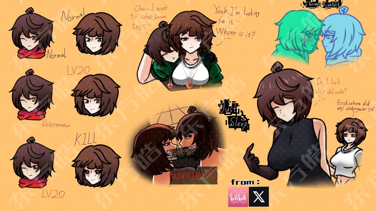 I've liked these two little guys for a long time, and recently I've finally finished drawing Frisk and Chara from my AU(*´I`*)
#undertale #undertaleAU #frisk #chara #friakxchara