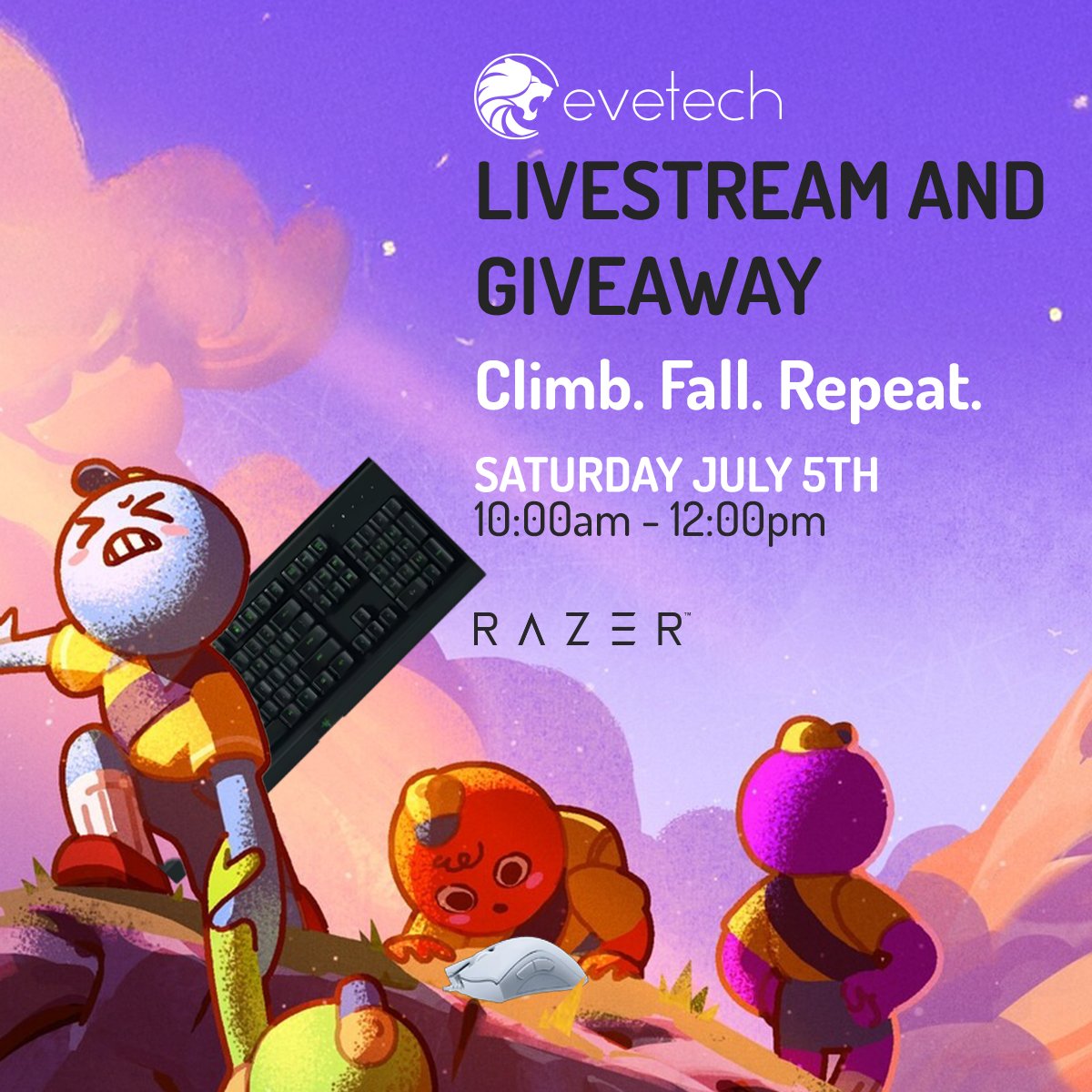 🚨 SATURDAY STREAM ALERT: PEAK is about to put our streamer and her friendships to the ULTIMATE test! Will they work together to conquer the mountain? Or will this stream end with someone getting pushed off a cliff? 😈

🎁 HUGE GIVEAWAYS TO SOFTEN THE BLOW OF FAILURE:
-Evetech