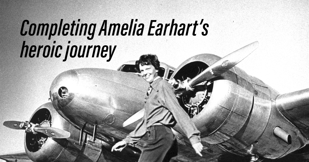 LifeAtPurdue's tweet image. .@PurdueResFound is on the verge of a breakthrough decades in the making: the location of Amelia Earhart’s missing plane. Learn about Earhart’s history at Purdue and examine the new evidence guiding this journey. ⬇️ purdue.university/3I43EI5