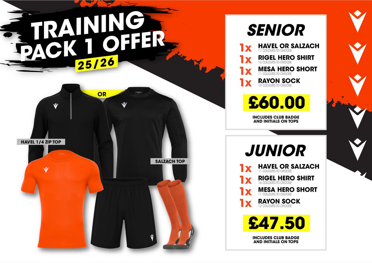 MacronWM's tweet image. 🔥 Train like a pro in Macron training wear — trusted by athletes, designed for performance.
💪 Available now in a range of colours to suit your team style.
📧 sales@macronstorewestmidlands.com
#Macron #TrainingWear #BecomeYourOwnHero