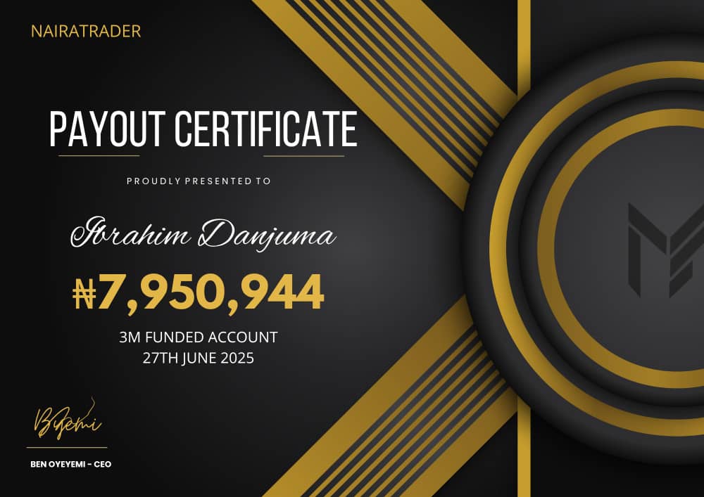 Ben Oyeyemi (@givastry) on Twitter photo Almost 8m
Highest Payout in June 💰
<a href="/naira_trader/">NairaTrader</a> 🤑
At NairaTrader, we don’t just fund traders — we back our best performers with even more!
If your trading hits our approved metrics, we secretly copy your trades with up to ₦10 million — even if your funded account is just Almost 8m
Highest Payout in June 💰
<a href="/naira_trader/">NairaTrader</a> 🤑
At NairaTrader, we don’t just fund traders — we back our best performers with even more!
If your trading hits our approved metrics, we secretly copy your trades with up to ₦10 million — even if your funded account is just