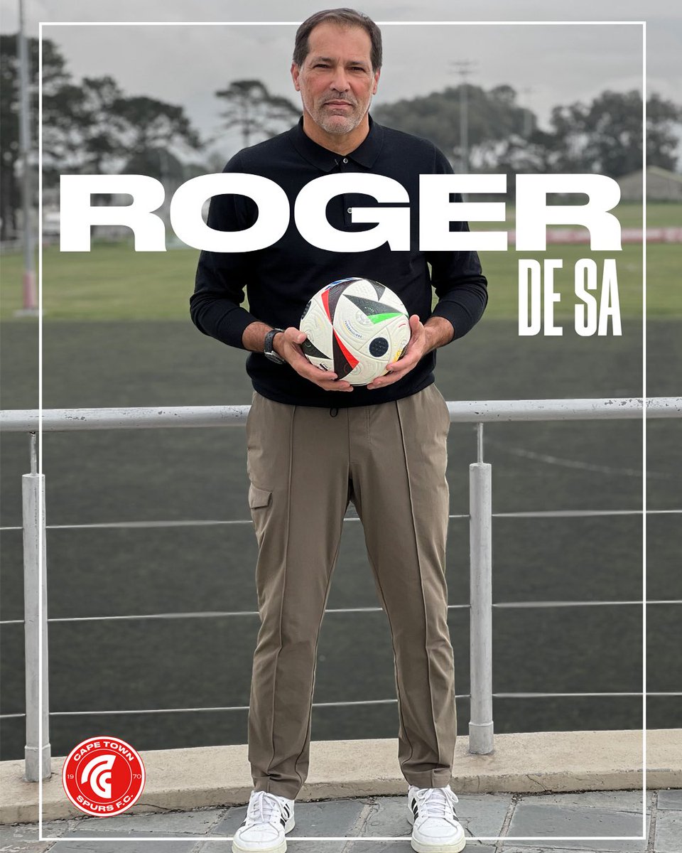 CapeTownSpursFC's tweet image. Roger de Sa returns as Cape Town Spurs’ Technical Director!⚽️
Roger will lead club strategy, performance structure & assist the first team. Roger brings FIFA-level experience from Egypt & Iran under Carlos Queiroz.
Welcome back, Roger! 💪🏼