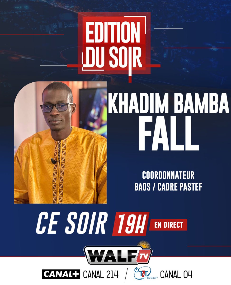Ce soir à 19h inchallah