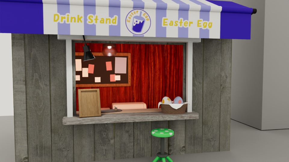 M_i_i0i's tweet image. 進捗だ～
今日はとくにお店の中を賑やかにした
#3dcg #maya #m3d